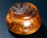 Wood craftsman Mr. Kawashita made Yakusugi Go Bowls Premium Burl Grain Super Extra Large size GK-YKS-BK510-GK42-01
