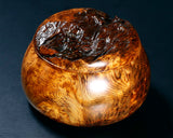 Wood craftsman Mr. Kawashita made Yakusugi Go Bowls Premium Burl Grain Super Extra Large size GK-YKS-BK510-GK42-01