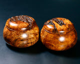 Wood craftsman Mr.Kawashita made Yakusugi Go Bowls Premium Burl Grain Super Extra Large size GK-YKS-BK510-GK42-02