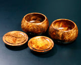 Wood craftsman Mr.Kawashita made Yakusugi Go Bowls Premium Burl Grain Super Extra Large size GK-YKS-BK510-GK42-02