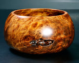Wood craftsman Mr.Kawashita made Yakusugi Go Bowls Premium Burl Grain Super Extra Large size GK-YKS-BK510-GK42-02