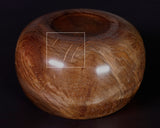 602-BEGB-01 Traditional craftsman Biei made Black Claro Walnut Go Bowls Large Burl Figure (Kobu-moku) for size 25 - 30 Go stones GKBC-MR30-512-01F