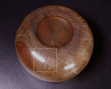 602-BEGB-01 Traditional craftsman Biei made Black Claro Walnut Go Bowls Large Burl Figure (Kobu-moku) for size 25 - 30 Go stones GKBC-MR30-512-01F