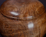 602-BEGB-01 Traditional craftsman Biei made Black Claro Walnut Go Bowls Large Burl Figure (Kobu-moku) for size 25 - 30 Go stones GKBC-MR30-512-01F