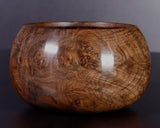 602-BEGB-01 Traditional craftsman Biei made Black Claro Walnut Go Bowls Large Burl Figure (Kobu-moku) for size 25 - 30 Go stones GKBC-MR30-512-01F