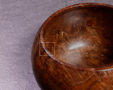 602-BEGB-02 Traditional craftsman Biei made Black Claro Walnut Go Bowls Extra Large Burl Figure (Kobu-moku) for size 30 - 36 Go stones GKBC-MR36-512-01F
