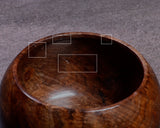 602-BEGB-02 Traditional craftsman Biei made Black Claro Walnut Go Bowls Extra Large Burl Figure (Kobu-moku) for size 30 - 36 Go stones GKBC-MR36-512-01F