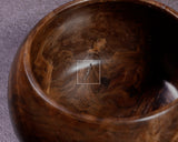 602-BEGB-02 Traditional craftsman Biei made Black Claro Walnut Go Bowls Extra Large Burl Figure (Kobu-moku) for size 30 - 36 Go stones GKBC-MR36-512-01F