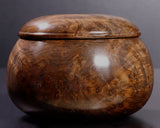 602-BEGB-02 Traditional craftsman Biei made Black Claro Walnut Go Bowls Extra Large Burl Figure (Kobu-moku) for size 30 - 36 Go stones GKBC-MR36-512-01F