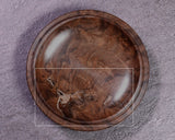 602-BEGB-03 Traditional craftsman Biei made Black Claro Walnut Go Bowls Super Extra Large Burl Figure (Kobu-moku) for size 36 - 42 Go stones GKBC-MR42-512-01F