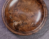 602-BEGB-03 Traditional craftsman Biei made Black Claro Walnut Go Bowls Super Extra Large Burl Figure (Kobu-moku) for size 36 - 42 Go stones GKBC-MR42-512-01F