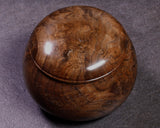 602-BEGB-03 Traditional craftsman Biei made Black Claro Walnut Go Bowls Super Extra Large Burl Figure (Kobu-moku) for size 36 - 42 Go stones GKBC-MR42-512-01F