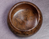 602-BEGB-03 Traditional craftsman Biei made Black Claro Walnut Go Bowls Super Extra Large Burl Figure (Kobu-moku) for size 36 - 42 Go stones GKBC-MR42-512-01F