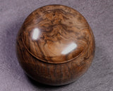 602-BEGB-03 Traditional craftsman Biei made Black Claro Walnut Go Bowls Super Extra Large Burl Figure (Kobu-moku) for size 36 - 42 Go stones GKBC-MR42-512-01F