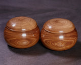 602-BEGB-12 Traditional craftsman Biei made Enju (Japanese pagoda tree) Go Bowls Extra Large for size 30 - 36 Go stones *Off-spec GKEJ-MR36-512-01F