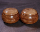 602-BEGB-12 Traditional craftsman Biei made Enju (Japanese pagoda tree) Go Bowls Extra Large for size 30 - 36 Go stones *Off-spec GKEJ-MR36-512-01F