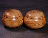 602-BEGB-13 Traditional craftsman Biei made Enju (Japanese pagoda tree) Go Bowls Extra Large for size 30 - 36 Go stones *Off-spec GKEJ-MR36-512-02F