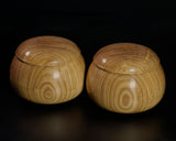BEGW-609-10 ろくろ木工伝統工芸士「美栄（びえい」製作 針槐（はりえんじゅ）碁笥 特大 ~35号碁石用 GKHEJ-MR35-608-01F