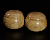 BEGW-609-10 ろくろ木工伝統工芸士「美栄（びえい」製作 針槐（はりえんじゅ）碁笥 特大 ~35号碁石用 GKHEJ-MR35-608-01F
