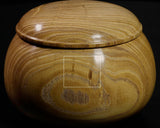 BEGW-609-10 ろくろ木工伝統工芸士「美栄（びえい」製作 針槐（はりえんじゅ）碁笥 特大 ~35号碁石用 GKHEJ-MR35-608-01F