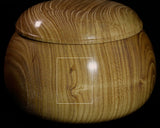 BEGW-609-10 ろくろ木工伝統工芸士「美栄（びえい」製作 針槐（はりえんじゅ）碁笥 特大 ~35号碁石用 GKHEJ-MR35-608-01F