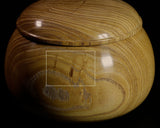 BEGW-609-10 ろくろ木工伝統工芸士「美栄（びえい」製作 針槐（はりえんじゅ）碁笥 特大 ~35号碁石用 GKHEJ-MR35-608-01F