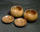 602-TWC-KS-14 木工挽物職人 懐志製作「樫（かし）」碁笥 特大 38号 GKKAS-SB38-601-02