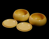 BEGW-609-09 ろくろ木工伝統工芸士「美栄（びえい」製作 日本産榧碁笥 平型 特大 ~35号碁石用 GKKAYH-MR35-608-01F