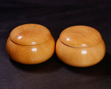 602-BEGB-14 Traditional craftsman Biei made Kaya Low and Wide shape Go Bowls Extra Large for size 30 - 36 Go stones GKKAYH-MR36-512-01F