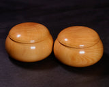 602-BEGB-14 Traditional craftsman Biei made Kaya Low and Wide shape Go Bowls Extra Large for size 30 - 36 Go stones GKKAYH-MR36-512-01F