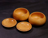 602-BEGB-14 Traditional craftsman Biei made Kaya Low and Wide shape Go Bowls Extra Large for size 30 - 36 Go stones GKKAYH-MR36-512-01F