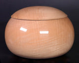 602-TWC-KS-10 木工挽物職人 懐志製作「楓（かえで）」碁笥 杢入り 特大 40号 ＊訳有品 GKKD-SB40-601-01F