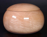 602-TWC-KS-10 木工挽物職人 懐志製作「楓（かえで）」碁笥 杢入り 特大 40号 ＊訳有品 GKKD-SB40-601-01F