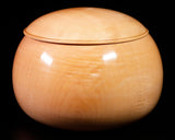 602-TWC-KS-07 木工挽物職人 懐志製作「楓（かえで）」碁笥 杢入り 特大 36号 GKKDM-SB36-601-01F