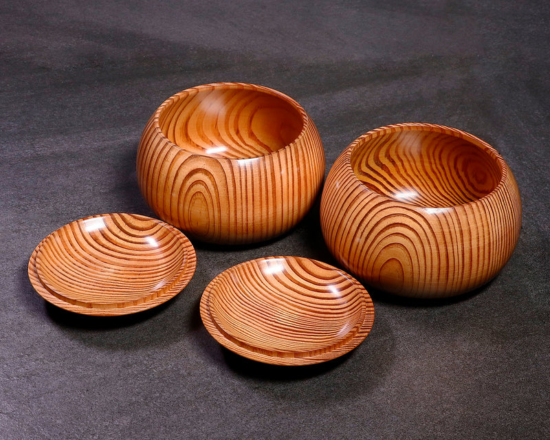 木工挽物職人 懐志製作「肥松（こえまつ）」碁笥 特大 40号 GKKEM-SB40
