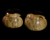 BEGW-609-02 ろくろ木工伝統工芸士「美栄（びえい）」製作 黒柿碁笥 超特大 GKKG-MR42-608-02F