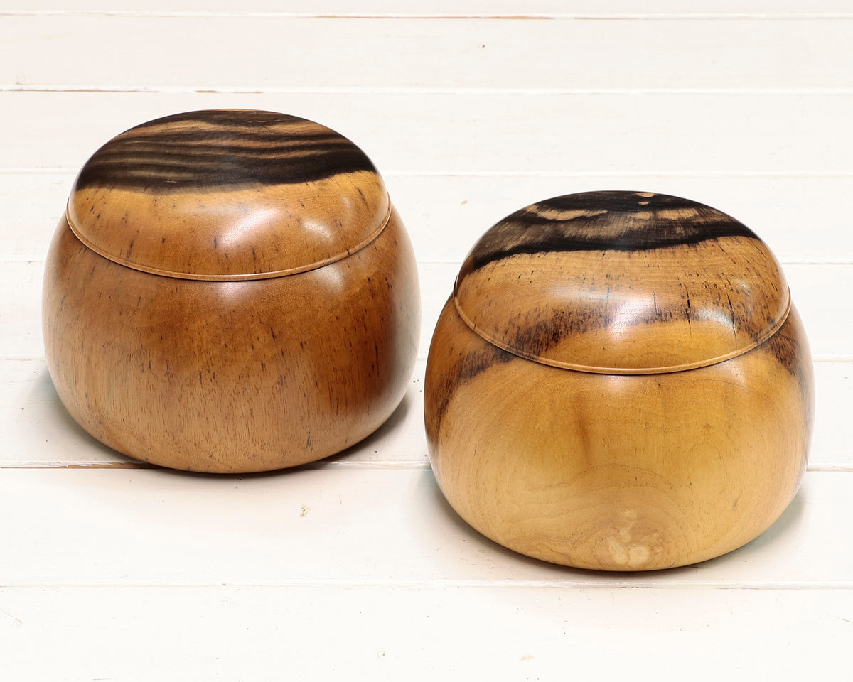 【希少　国産　松】　　碁笥 希少国産松】碁笥