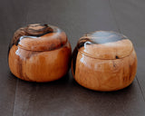 NS-508-18 Mr. Takashi NISHIKAWA made Kurokaki [black persimmon] Go Bowls for size - 40 Go stones GKKG-NS40-505-01F