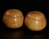 BEGW-609-12 ろくろ木工伝統工芸士「美栄（びえい」製作 玄圃梨（けんぽなし）碁笥 超特大 ~42号碁石用 GKKPN-MR42-608-01F