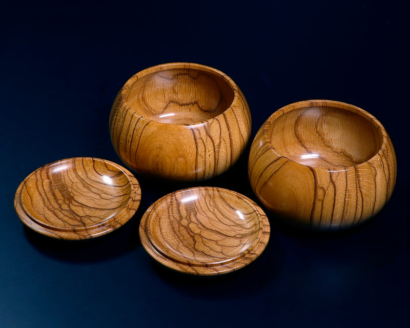 Kashi [Oak] Go Bowls for size 30 - 35 Go stones GKKS-MR35-410-02