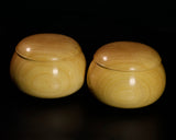 BEGW-609-11 ろくろ木工伝統工芸士「美栄（びえい」製作 楠碁笥 特大 ~35号碁石用 GKKS-MR35-608-01F
