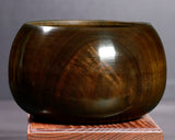 602-TWC-KS-03 木工挽物職人 懐志製作 楠碁笥 特大 杢入り 36号 GKKSM-SB36-601-01F