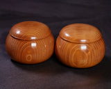 602-BEGB-20 Traditional craftsman Biei made Honkuwa (Mountain mulberry) Go Bowls Super Extra Large for size 36 - 42 Go stones GKKW-MR42-512-01F