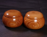 602-BEGB-20 Traditional craftsman Biei made Honkuwa (Mountain mulberry) Go Bowls Super Extra Large for size 36 - 42 Go stones GKKW-MR42-512-01F