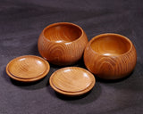 602-BEGB-20 Traditional craftsman Biei made Honkuwa (Mountain mulberry) Go Bowls Super Extra Large for size 36 - 42 Go stones GKKW-MR42-512-01F