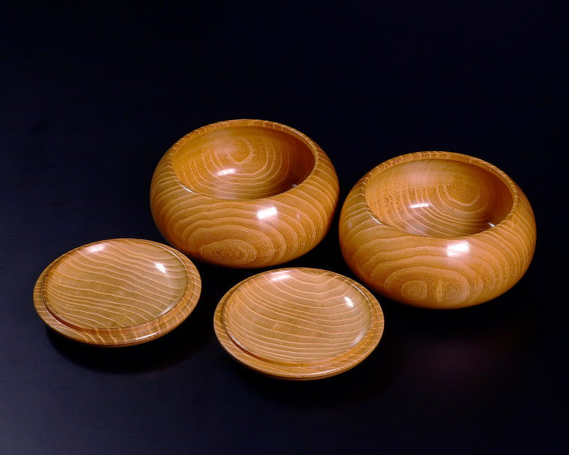 "Honkuwa [Mountain mulberry]" Go Bowls Low and Wide shape For -size35 Go stones GKKWH-MR35-410-01