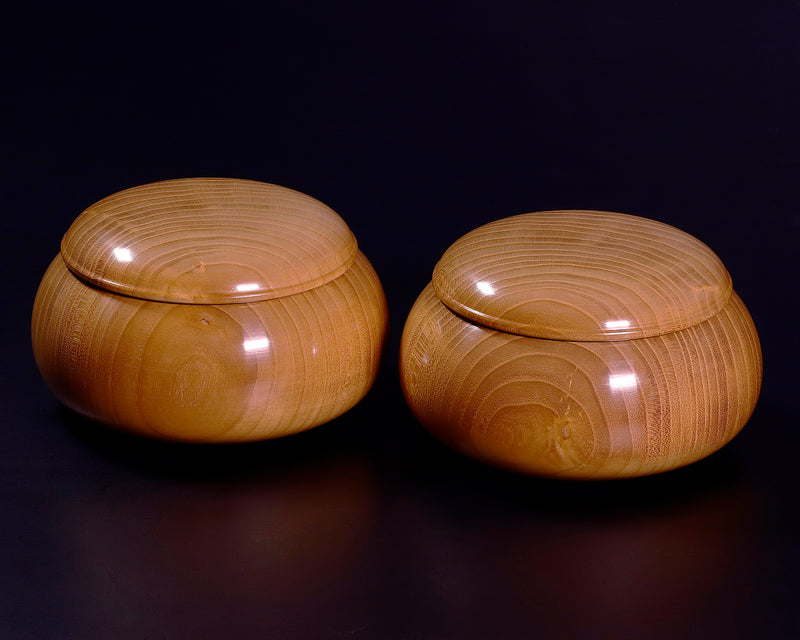 "Honkuwa [Mountain mulberry]" Go Bowls Low and Wide shape For -size35 Go stones *Off-spec GKKWH-MR35-410-02