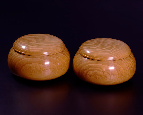 "Honkuwa [Mountain mulberry]" Go Bowls Low and Wide shape For -size35 Go stones *Off-spec GKKWH-MR35-410-02