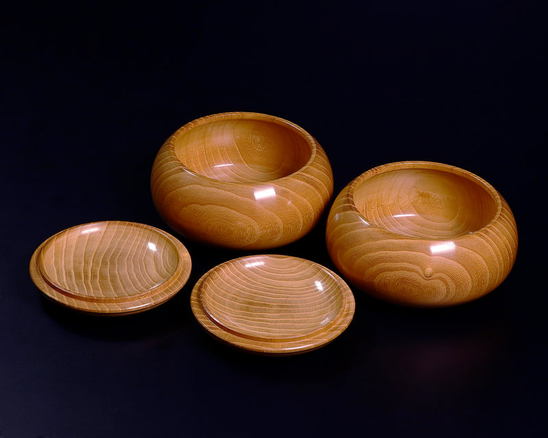 "Honkuwa [Mountain mulberry]" Go Bowls Low and Wide shape For -size35 Go stones *Off-spec GKKWH-MR35-410-02