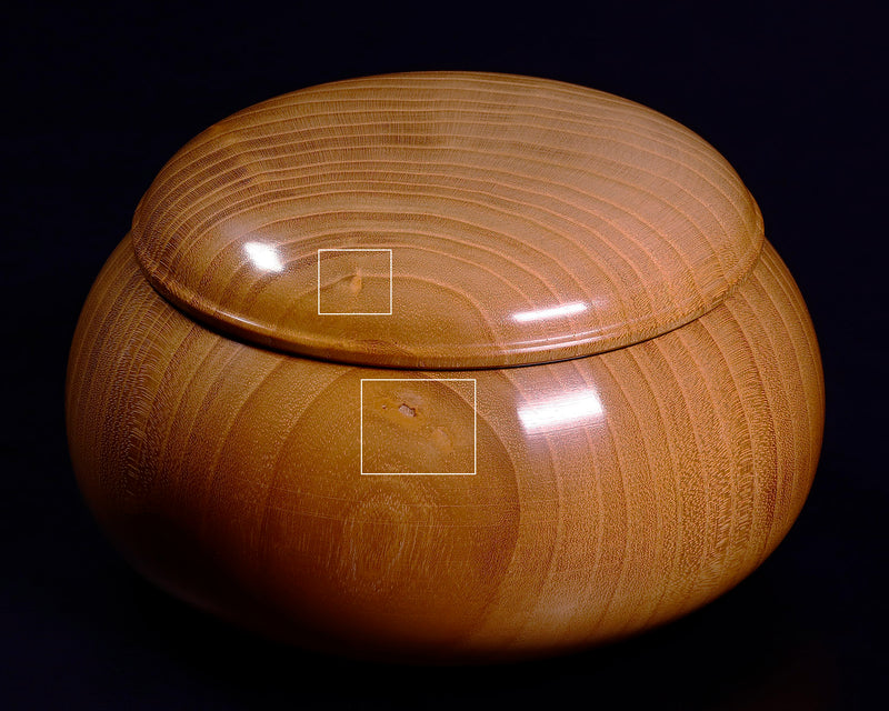 "Honkuwa [Mountain mulberry]" Go Bowls Low and Wide shape For -size35 Go stones *Off-spec GKKWH-MR35-410-02